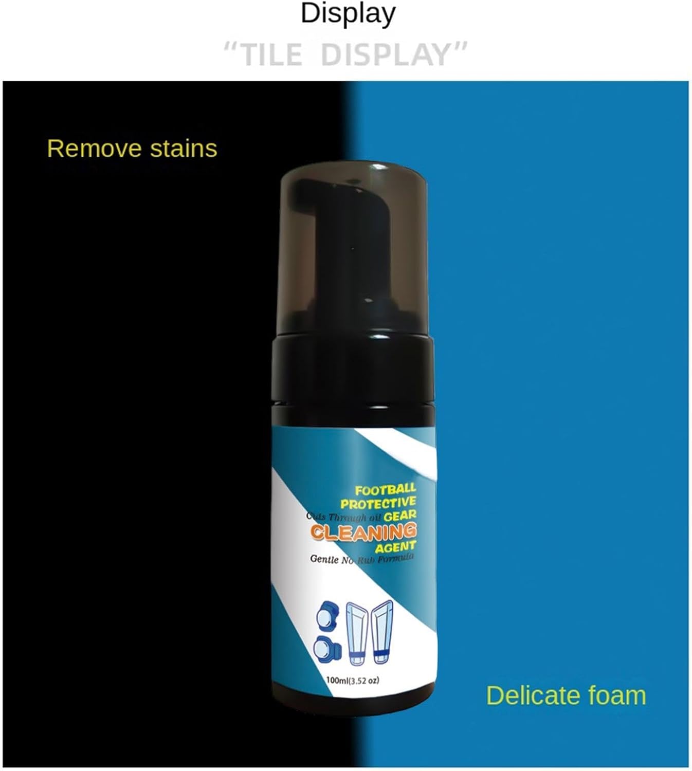 Soccer Glove Cleaner | 100ml Sports Gear Odor Remover Foam | Boxing Gear Freshener | for Shoes Work Boots Clothing Helmet Pads Yoga Mats Hockey Baseball Football