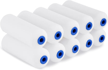 Mister Rui Foam Paint Roller - Small Paint Roller, Mini Paint Roller & Paint Roller Cover 4 inch for Painting Walls, Cabinets, Cupboards, Doors