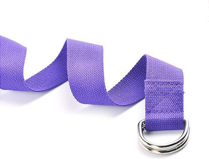 POPETPOP Yoga Stretch Belt 72 Inch Elastic Fitness Stretch Band with Durable Buckle for Flexibility Muscle Stretching and Daily Exercise