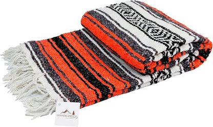 Open Road Goods Bulk Falsa Blankets - Handwoven Authentic Mexican Falsa - Great for Weddings, Yoga, Beach, Picnics, or Mexican Throw! (Tan, 7 Pack)