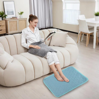 Conductive Metal Fabric Grounding Mat Set with Grounding Wristband and 15ft Cord for Bed/Desk/Floor/Feet - Machine Washable, Healthy Material to Improve Sleep and Wellness
