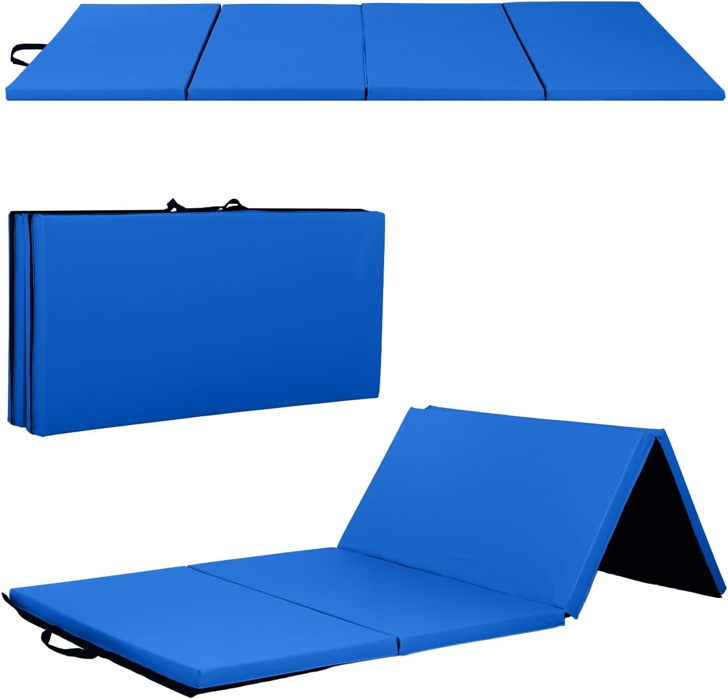 Gymnastics Mats Foldable Tumbling Mats Portable Gymnastics Exercise Mat Thick Gymnastics Tumbling Mats Pad Home Exercise Panel Mat With Carrying Handles