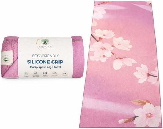 Multipurpose Yoga Mat Towel 72" x 26.5" - Christian Faith-Based Fitness Towel with Non-Slip Silicone Grip, Quick Drying & Sweat Absorbent for Yoga, Pilates, Gym, Picnic & Outdoor Activities