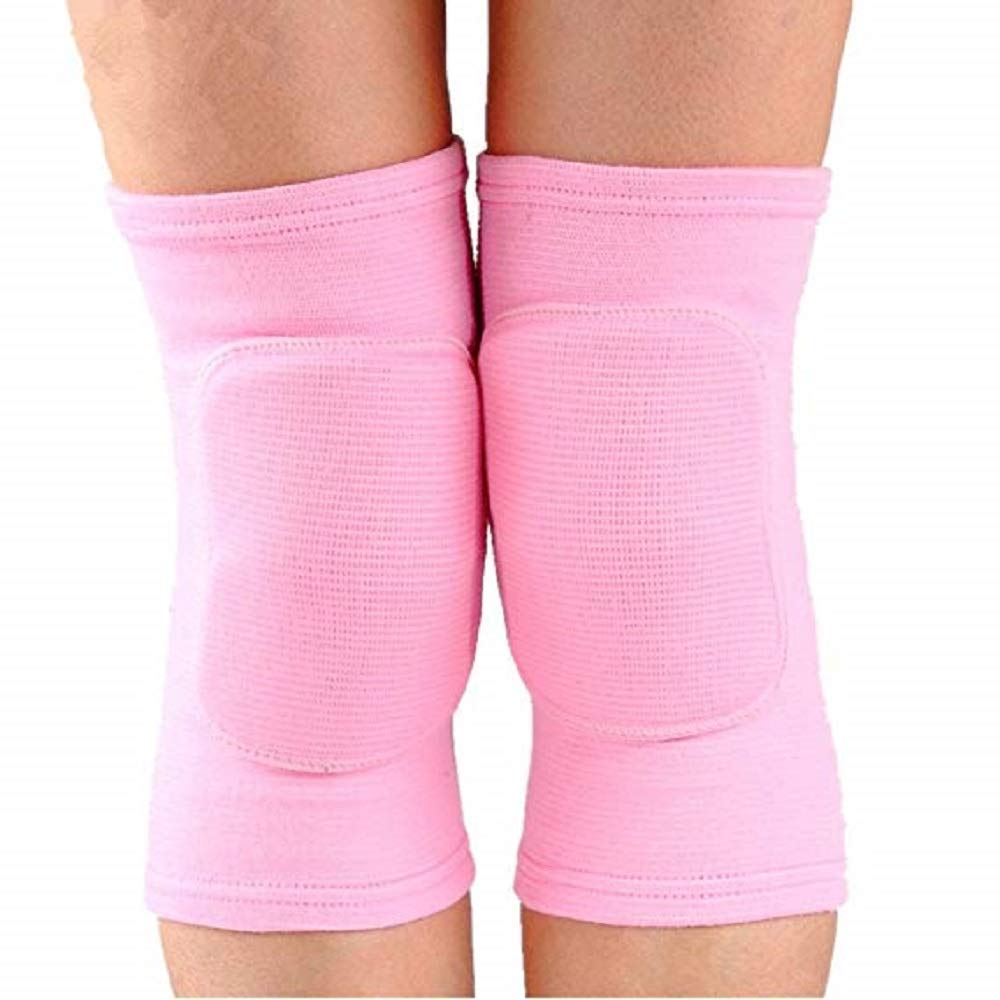 Men Women Protective Knee Pads, Anti-Slip Padded Sponge Knee Brace Knee Support for Football Volleyball Dance Skating Basketball Sports (Medium,Nude)