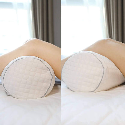 Kingnex Bolster Roll Pillow for Sleeping on Back or Side Under Knee to Relief Lower Back Pain Between Legs for Side Sleepers Cylinder Pillow with Removable Cooling Cover 20x8