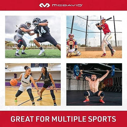 Knee Compression Sleeves: McDavid Hex Knee Pads Compression Leg Sleeve for Basketball, Volleyball, Weightlifting, and More - Pair of Sleeves