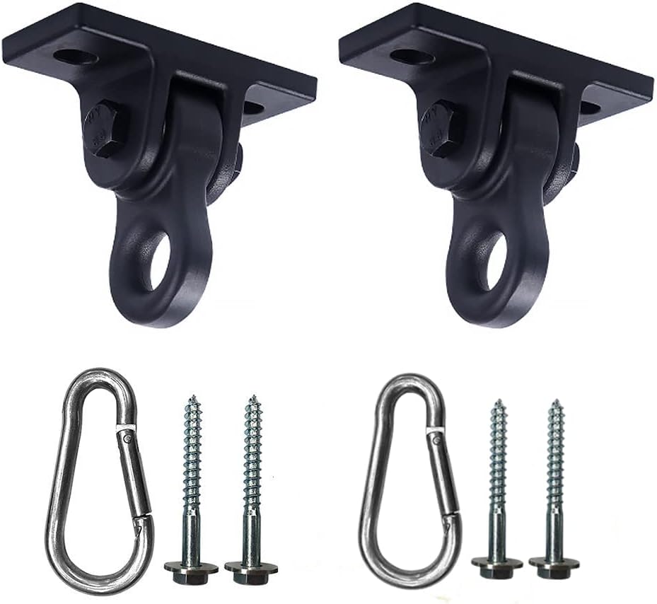 ABUSA Heavy Duty Blue Swing Hangers Screws Bolts Included Over 5000 lb Capacity Playground Porch Yoga Seat Trapeze Wooden Sets Indoor Outdoor 2 Pack