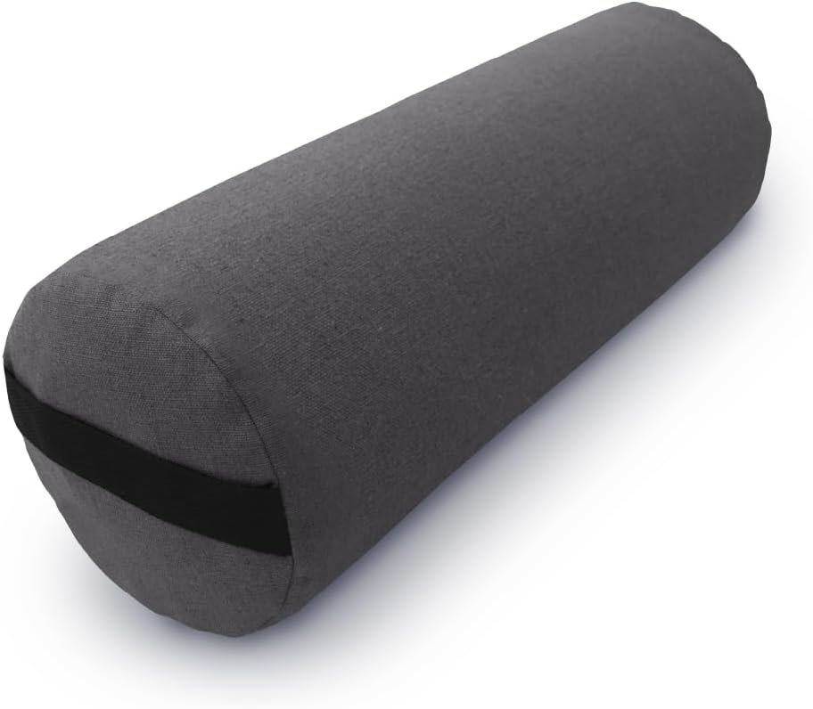Bean Products Yoga Bolster - Made In The USA With Eco Friendly Materials - Round or Rectangular Support Cushions That Elevate Your Practice - Organic Hemp Cover