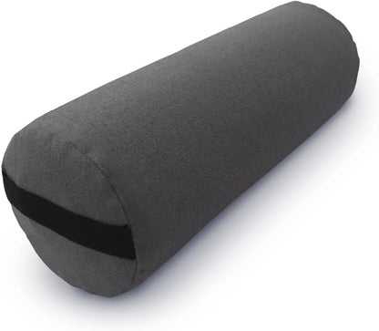 Bean Products Yoga Bolster - Made In The USA With Eco Friendly Materials - Round or Rectangular Support Cushions That Elevate Your Practice - Organic Hemp Cover