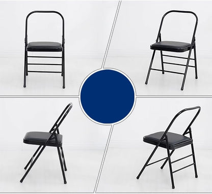 Iyengar Yoga Chair,Double Beam Design,Pilates Yoga Chair,Folding Yoga Chair,Backless Yoga Chair with Non-Slip Foot Pads,Portable Yoga Chair,Adult Yoga Chair,Khaki