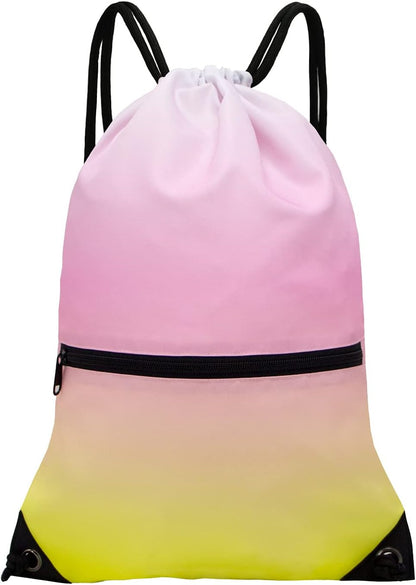 HOLYLUCK Drawstring Backpack Bag Sport Gym Sackpack - Colors B