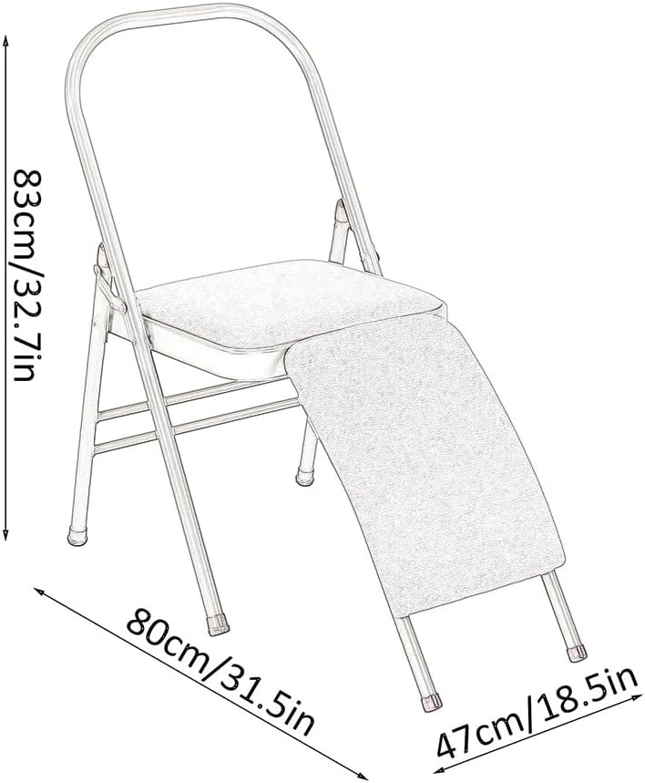 Yoga Chair with Lumbar Support,Multifunctional Yoga Stool with Removable Cushion,Yoga Assist Chair with Lumbar Support,Pilates Yoga Chair,Yoga Inversion Chair