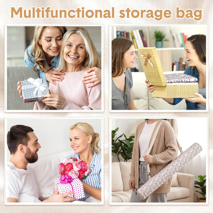 35 Inch Mahjong Mat Carrying Bag with Strap, Printed Drawstring Mahjong Holder Bag Outdoor Travel Canvas Storage for Board Games, Yoga Mats, Tripod