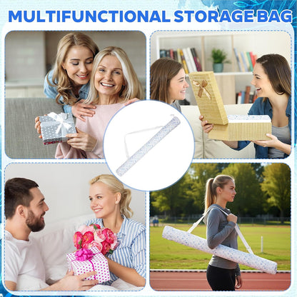 35 Inch Mahjong Mat Carrying Bag with Strap, Printed Drawstring Mahjong Holder Bag Outdoor Travel Canvas Storage for Board Games, Yoga Mats, Tripod