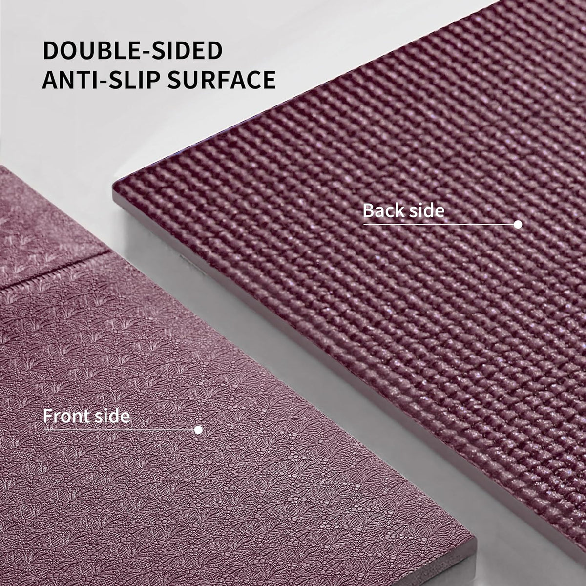 Foldable Yoga Mat 0.24"/0.16" for Home Workout & Travel, Non Slip Travel Yoga Mats with Carry Bag, Packable Yoga Mat for Home Gym, Pilates, Fitness,Stretching