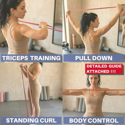 Resistance Bands - Pull Up Bands for Home Gym Fitness, Stretching, Physical Therapy & Training - Includes Instruction
