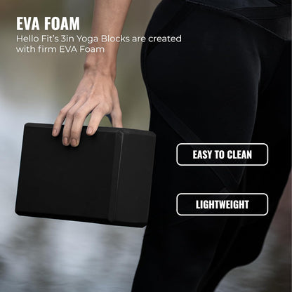 20 Pack 3" Yoga Block, EVA Foam Yoga Brick, 3"x6"x9" | Bulk Workout Brick for Stretching, Pilates, and Workout, Firm and Supportive Exercise Blocks for Home, Schools, and Studios