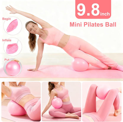 Pilates Equipment Set for Women, Pilates Ring and Ball Set with 15" Magic Circle & Resistance Bands, Perfect Mother's Day Gift for Home Workout, Ideal for Beginners and Yogis