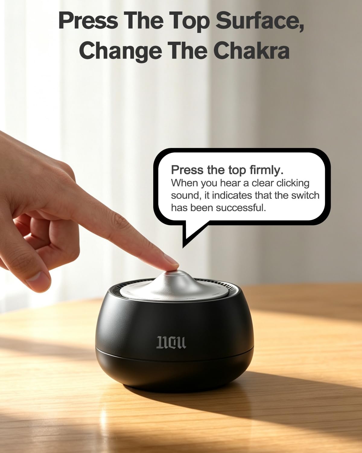 Portable Electronic Tibetan Singing Bowl, 8 Healing Frequencies (369-963Hz), Auto & Manual Modes, Vibration Therapy with Timer, USB-C Rechargeable Meditation Device for Relaxation