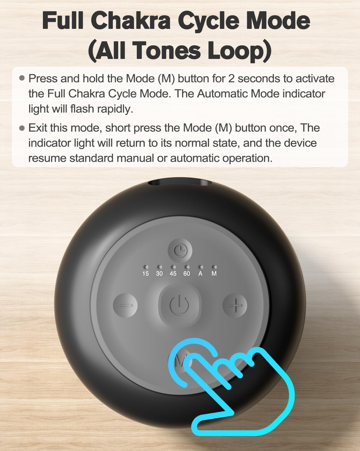 Portable Electronic Tibetan Singing Bowl, 8 Healing Frequencies (369-963Hz), Auto & Manual Modes, Vibration Therapy with Timer, USB-C Rechargeable Meditation Device for Relaxation