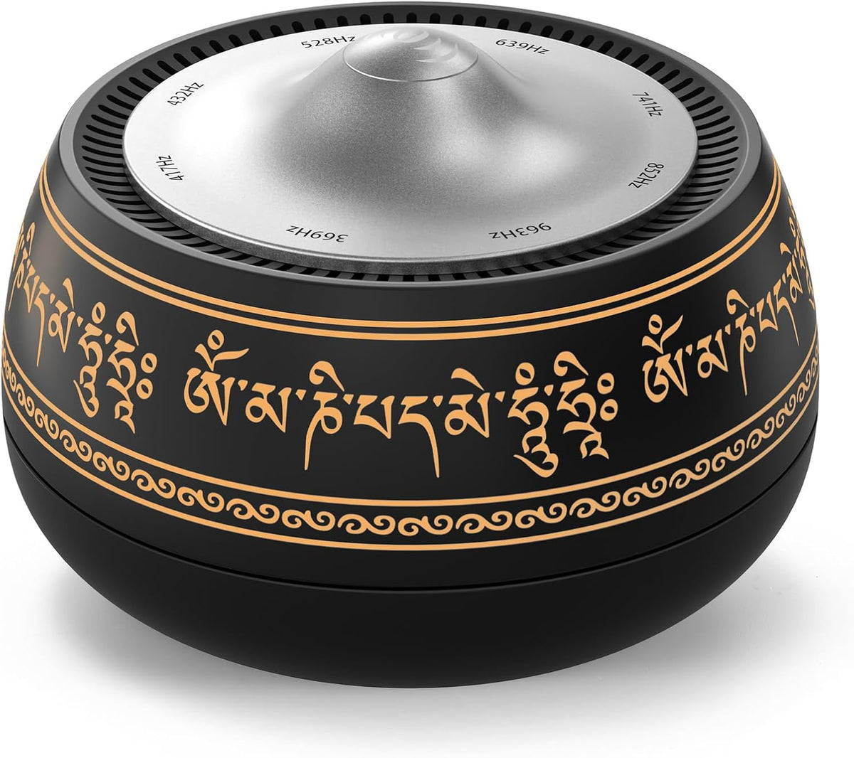 Portable Electronic Tibetan Singing Bowl, 8 Healing Frequencies (369-963Hz), Auto & Manual Modes, Vibration Therapy with Timer, USB-C Rechargeable Meditation Device for Relaxation