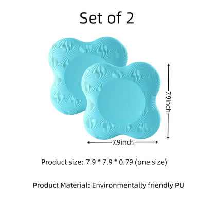 Yoga Knee Guards (Set of 2) - Male and Female Yoga Props and Accessories for Fitness, Travel, Meditation, Kneeling, Balance, Floor, Pilates Pads for Knee and Elbow (blue)