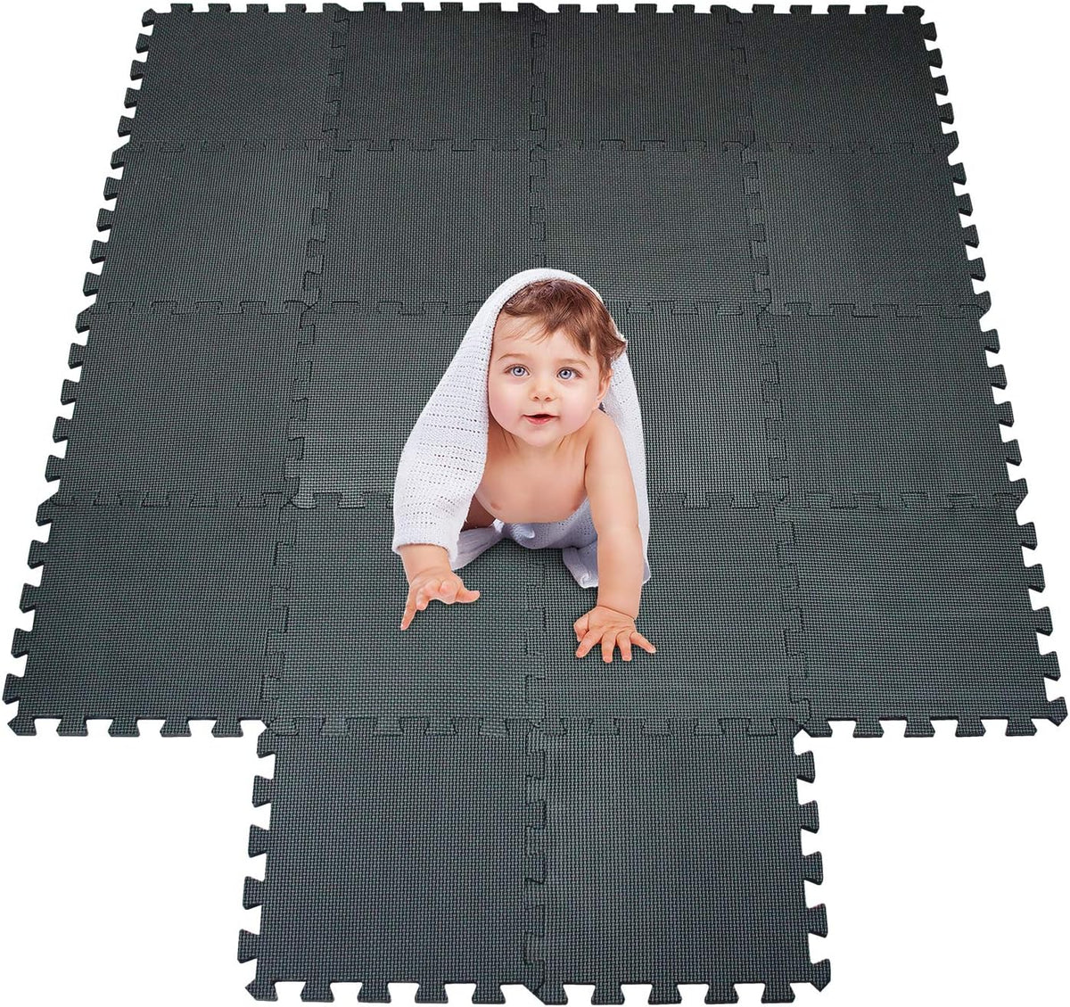Foam Play Mat Thick Soft EVA Interlocking Foam Floor Mats Children Yoga Exercise Multi Jigsaw Puzzle Blocking Board Kids Playmats Play Grey L
