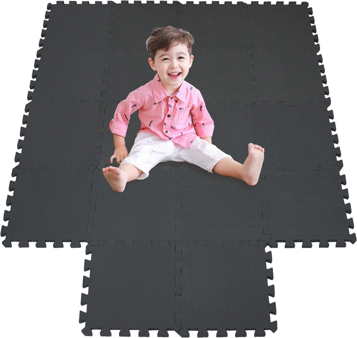 Foam Play Mat Thick Soft EVA Interlocking Foam Floor Mats Children Yoga Exercise Multi Jigsaw Puzzle Blocking Board Kids Playmats Play Grey L