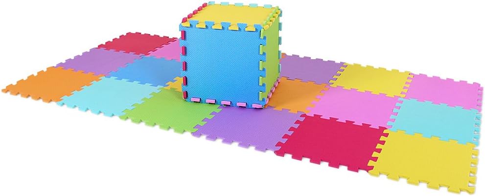 Foam Play Mat Thick Soft EVA Interlocking Foam Floor Mats Children Yoga Exercise Multi Jigsaw Puzzle Blocking Board Kids Playmats Play Grey L