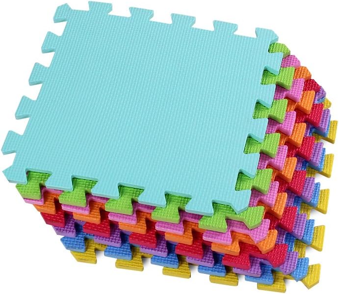 Foam Play Mat Thick Soft EVA Interlocking Foam Floor Mats Children Yoga Exercise Multi Jigsaw Puzzle Blocking Board Kids Playmats Play Grey L