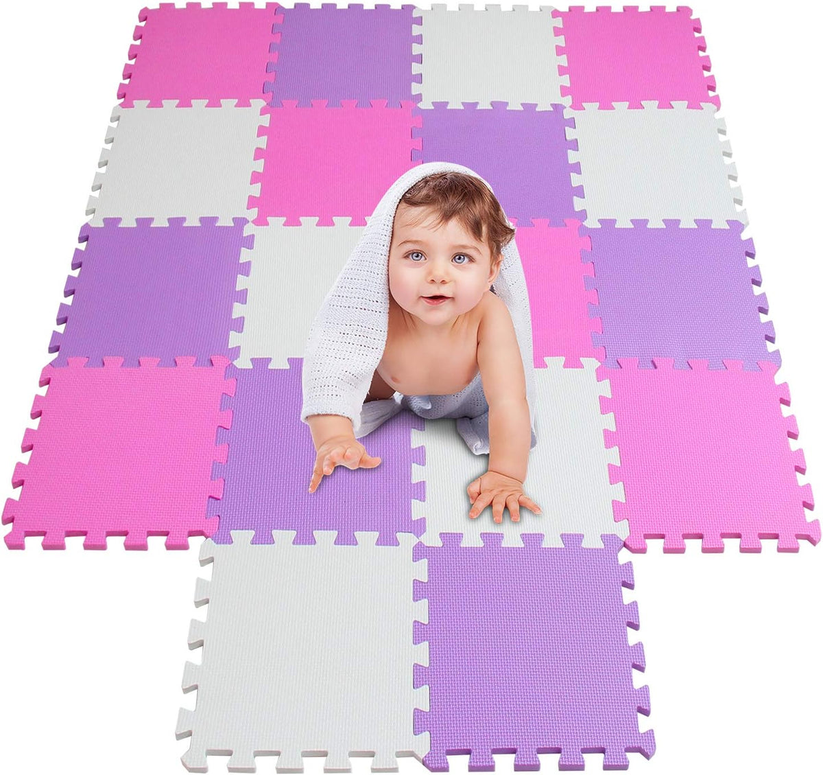 Foam Play Mat Thick Soft EVA Interlocking Foam Floor Mats Children Yoga Exercise Multi Jigsaw Puzzle Blocking Board Kids Playmats Play Grey L