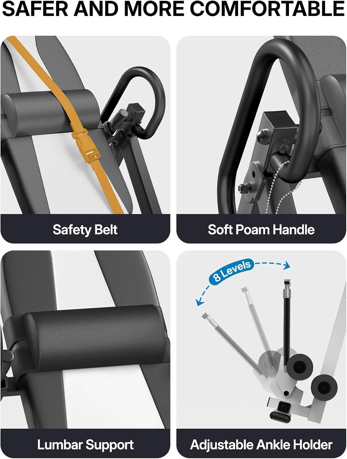 YOLEO Gravity Inversion Table for Back Pain Relief 2026 New Inversion Table