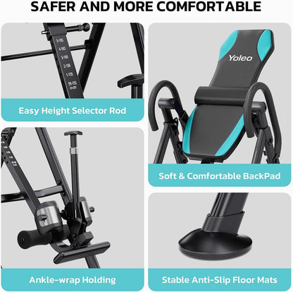 YOLEO Gravity Inversion Table for Back Pain Relief 2026 New Inversion Table
