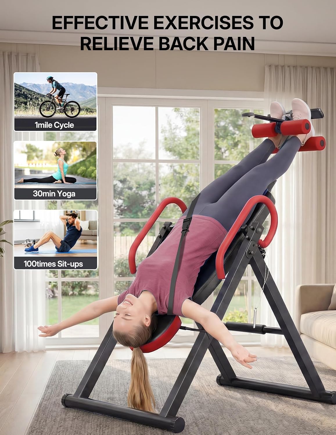 YOLEO Gravity Inversion Table for Back Pain Relief 2026 New Inversion Table