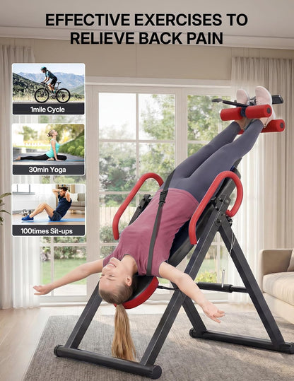 YOLEO Gravity Inversion Table for Back Pain Relief 2026 New Inversion Table