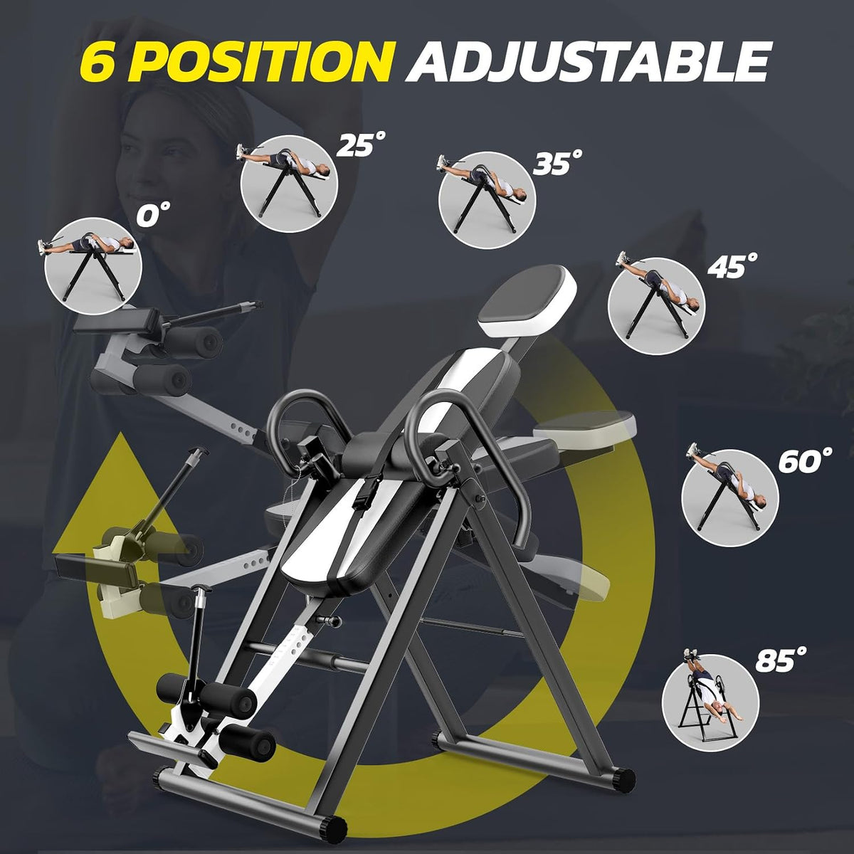 YOLEO Gravity Inversion Table for Back Pain Relief 2026 New Inversion Table