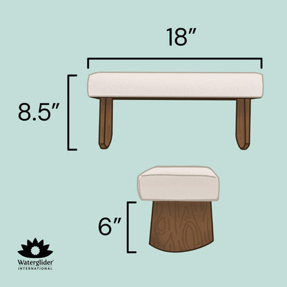 Meditation Bench (Zen Black), Seiza, Sustainable Acacia Wood with Curved Bottom Edges for the Perfect Posture, Meditation Stool, Prayer Bench, Meditation Chair, Yoga Stool