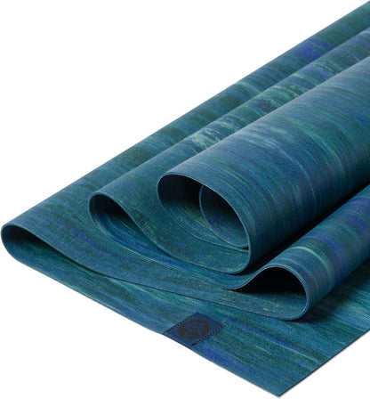 eKO SuperLite Yoga Mat - 1.5mm Natural Rubber | Foldable & Travel Friendly | Soft Textured Surface | Eco-friendly