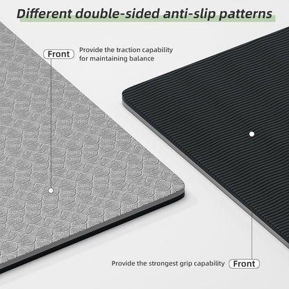 Yoga Mat Thick（8mm）Exercise Mat Non Slip Anti-tear,Pilates Mat for Men and Women,Workout Mats for Home,Barefoot Workouts and Floor Exercise,with Carrier Strap(71"x 24")