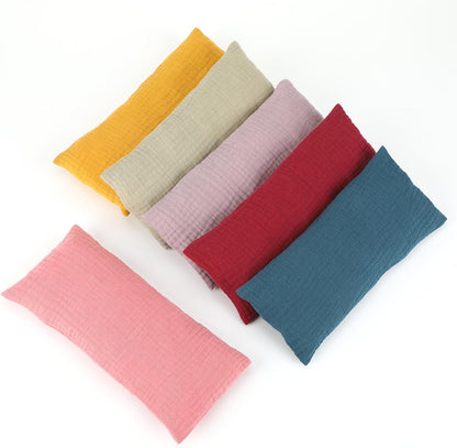 6 Pack Soft Cotton Eye Pillow Case Gauze Removable Unscented Eye Pillow Cover 9.06 x 4.53 Inches for Yoga Relaxation Sleeping Meditation Spa Migraine Relief Massage- Relaxing Colors