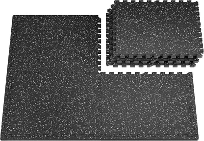 0.56" Rubber Top Gym Flooring, Heavy Duty Gym Mats for Home Gym