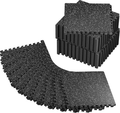 0.56" Rubber Top Gym Flooring, Heavy Duty Gym Mats for Home Gym