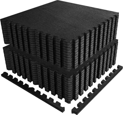 0.56" Rubber Top Gym Flooring, Heavy Duty Gym Mats for Home Gym