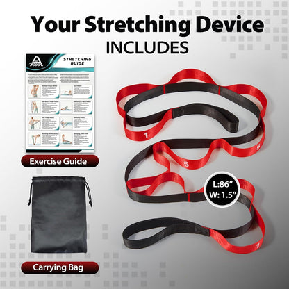 Stretching Strap with Loops for Physical Therapy,Knee,Calf,Back