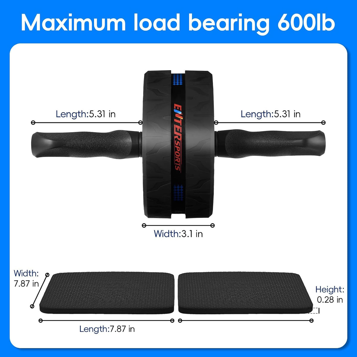 Ab Roller Wheel for Abs Workout with 2 Knee Pads for Home Gym