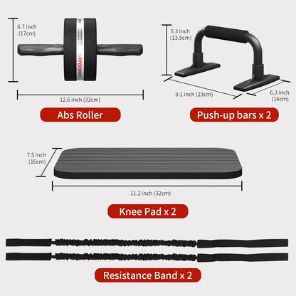 Ab Roller Wheel for Abs Workout with 2 Knee Pads for Home Gym