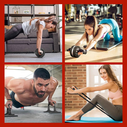 Ab Roller Wheel for Abs Workout with 2 Knee Pads for Home Gym