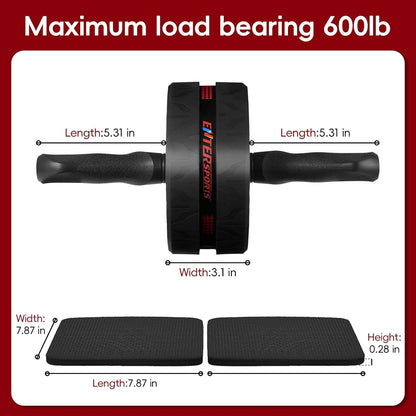 Ab Roller Wheel for Abs Workout with 2 Knee Pads for Home Gym