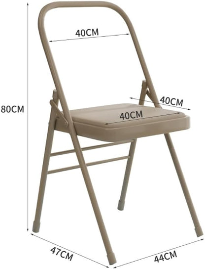 Yoga Assist Chair,Pilates Yoga Chair Freestanding Inversion Chair Folding Balance Training Yoga Stool 44x47x80cm,Beige