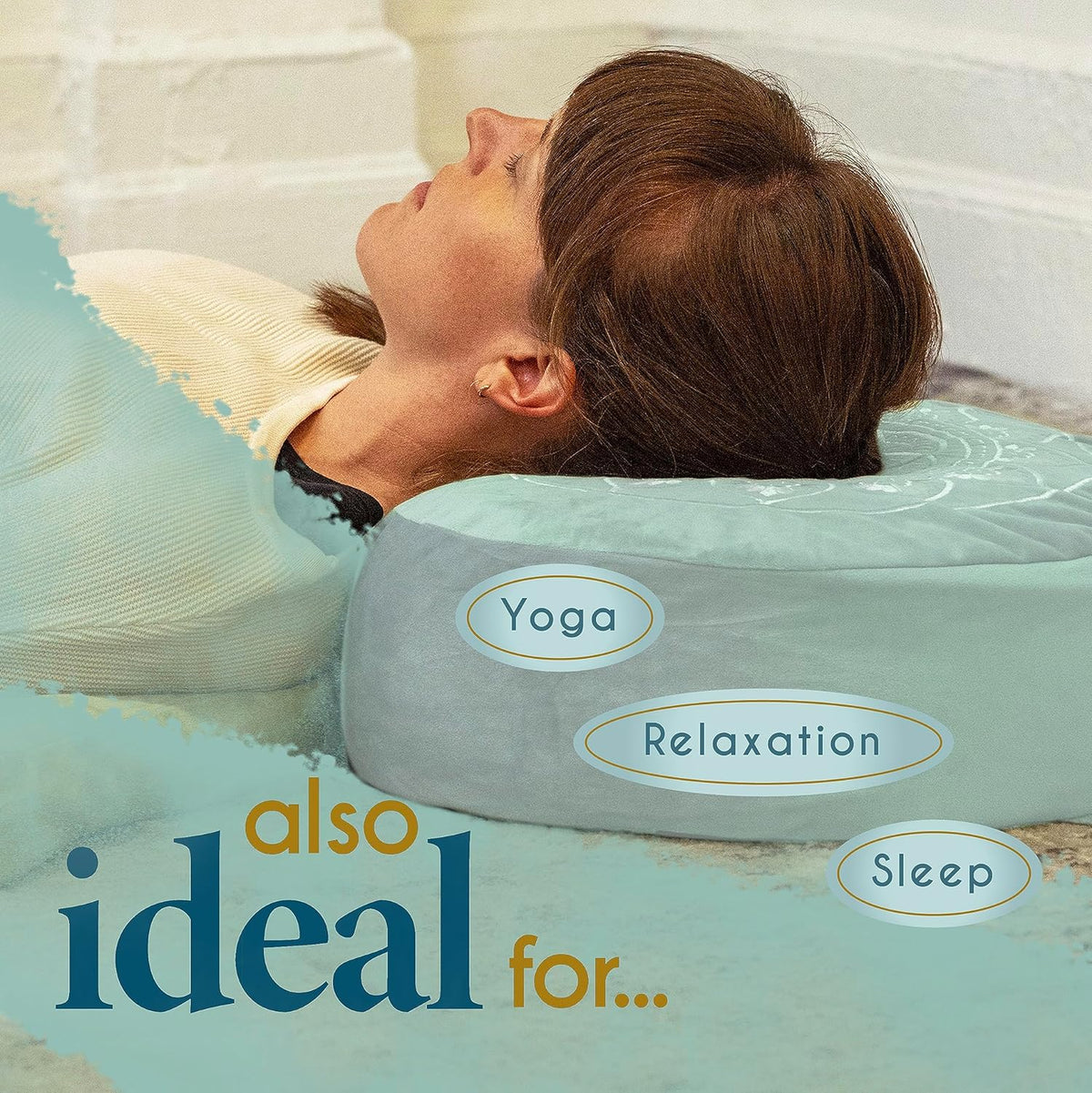 Meditation Cushion Velvet Floor Pillow with Buckwheat Fill